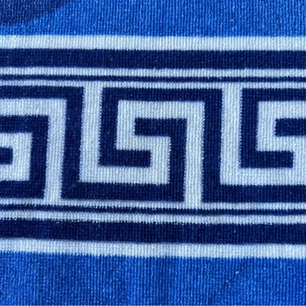 Kefalonia Greece Island Map Beach Towel Greek Key 100% Cotton 30x57 Souvenir